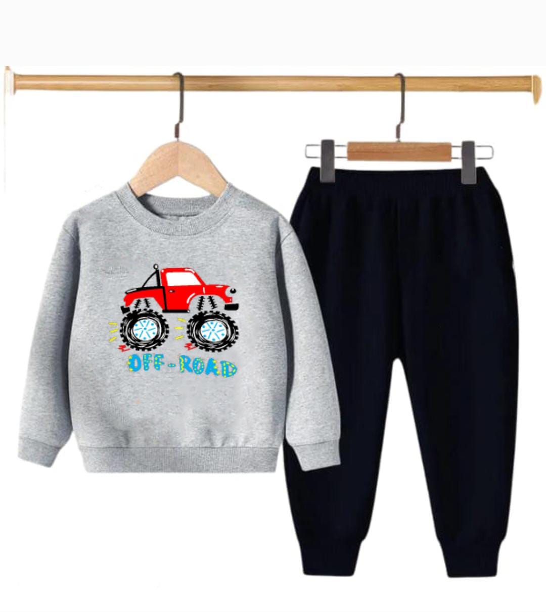 Off Road Sweatshirt & Trouser Set- Grey